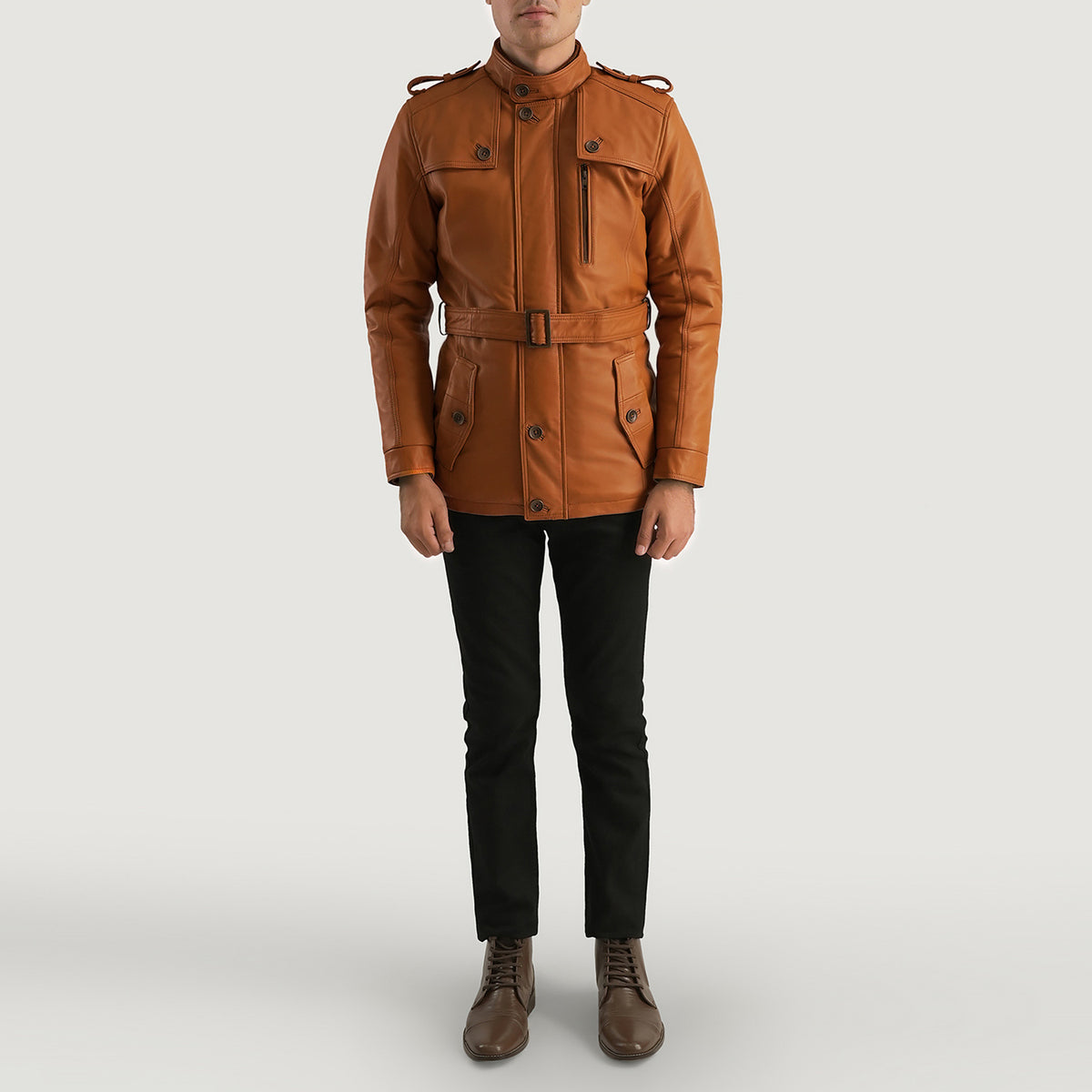 Leather hunter jacket store
