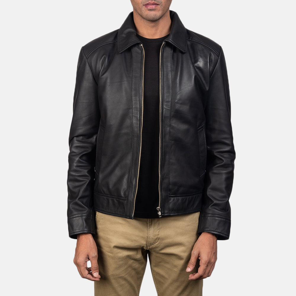 Intimidating Jacket Men's Inferno Black Leather Jacket – The Jacket Maker