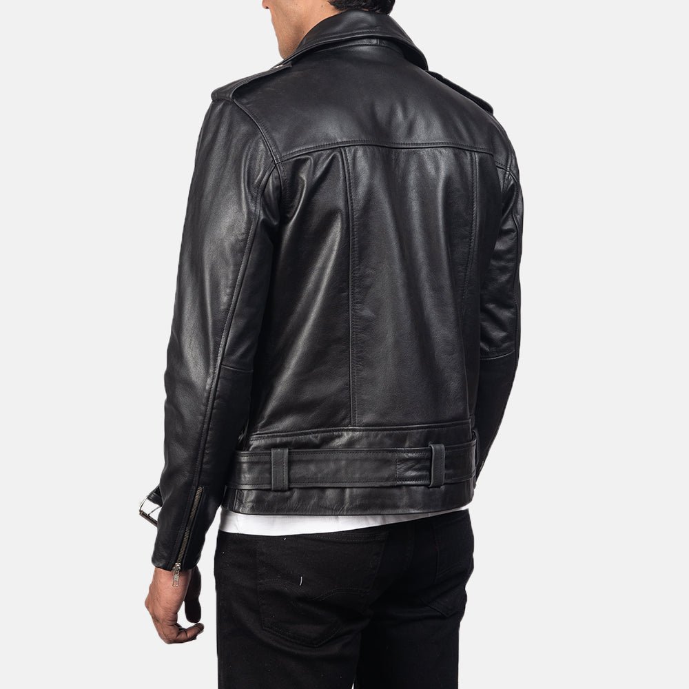 Men's Allaric Alley Black Leather Biker Jacket – The Jacket Maker
