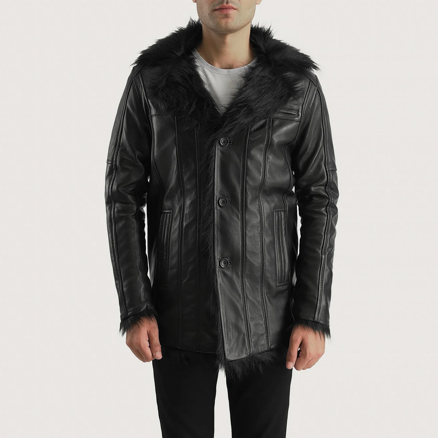 Men's genuine leather coats & jackets store
